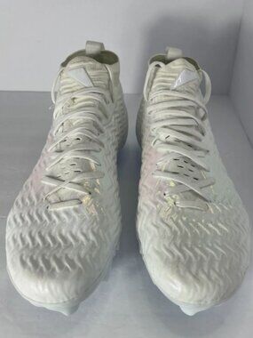 Under Armour Spotlight Pro NBY White Iridescent Football Cleats Mens Size 13